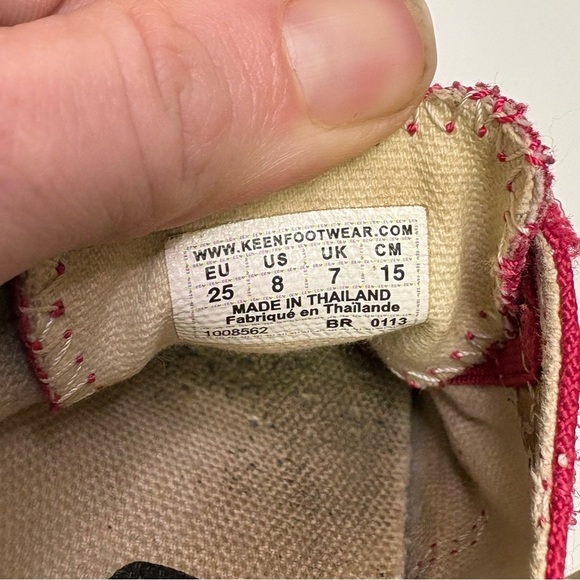 2/$20 Keen Toddler Girls 8 Red Purple Ventura Velcro Sneaker Palm Trees Canvas - Picture 7 of 9